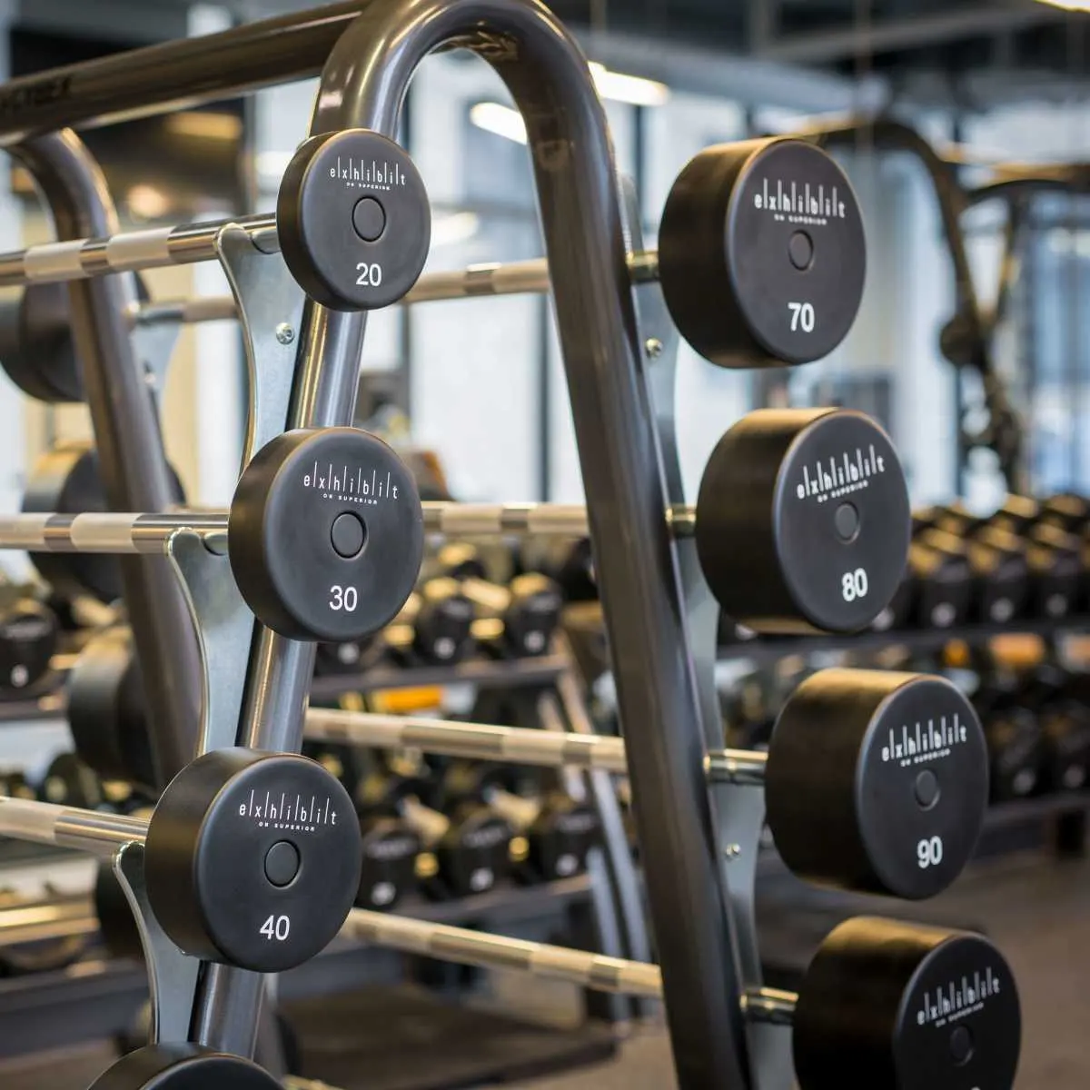 Fitness center at Exhibit On Superior in Chicago, Illinois